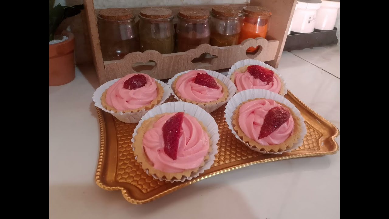 تارتولات بكريمة الفراولة 🍓بعجينة مقرمشة و ناجحة 💯