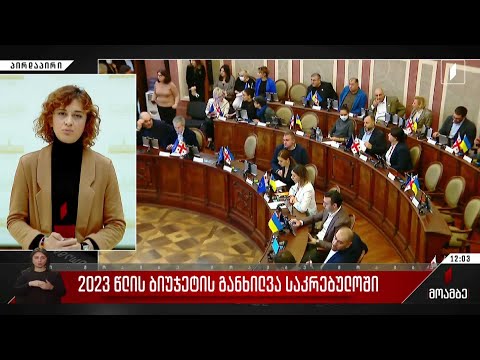 2023 წლის ბიუჯეტის განხილვა საკრებულოში