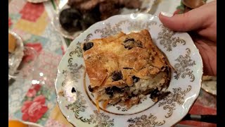 Пирог с грибами с рисом к новому году