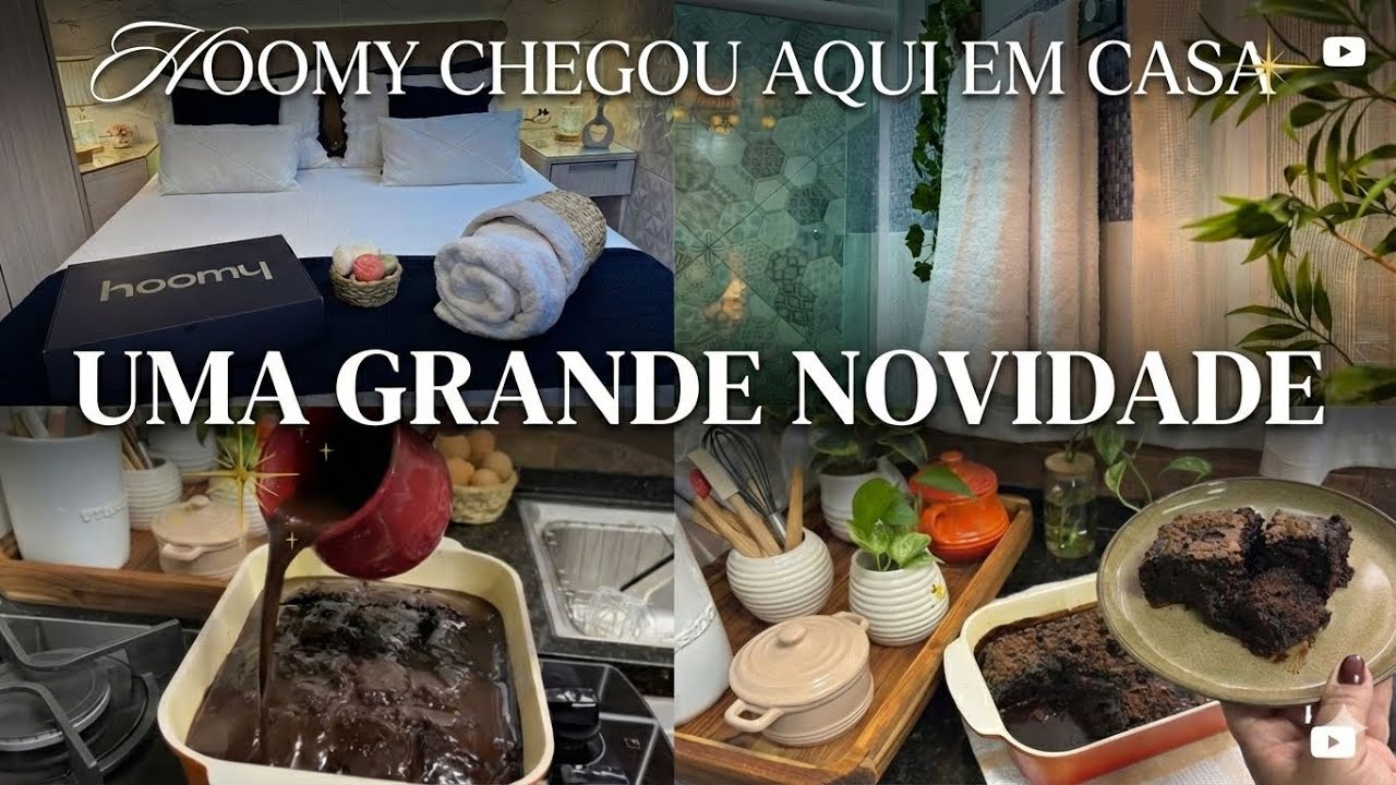 O MELHOR BOLO DE CHOCOLATE + UMA NOVIDADE PARA CONTAR + HOOMY CHEGOU AQUI EM CASA!