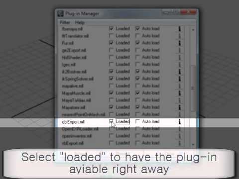 Maya Tutorials Enabling Obj Export And Other Formats