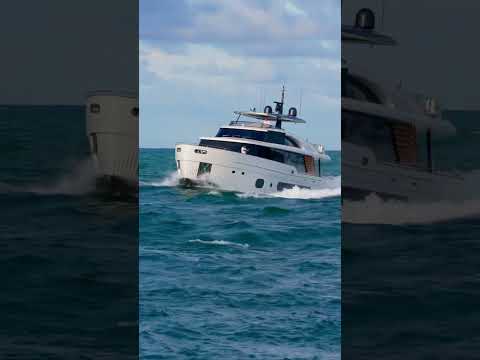 Do you like this Azimut design? This may be our first time spotting this at the Haulover Inlet.