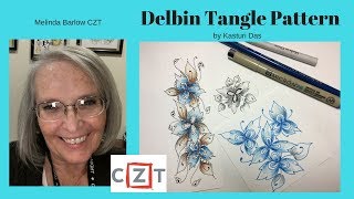 Tangle  Art Lesson #302 Delbin tangle pattern