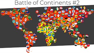 Countries Marble Race Battle of Continents #2 | Marble Race Countryballs