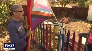 Pride flag stolen from East Bay home, family and friends paint fresh rainbow fence