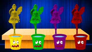 Learn Color : تعليم الالوان للاطفال بالانجليزي مع الدمى الملونة اواني #color_song