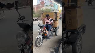 World's 1st Convertable Moped ( लूना ) To 3 Wheeler E-Rickshaw 😲  Range ???