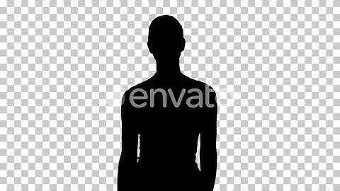 Silhouette woman walking, Alpha Channel | Motion Graphics - Envato elements