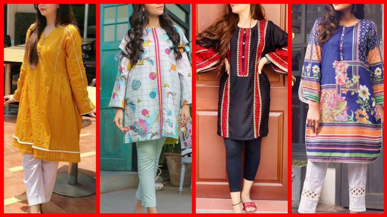 Exclusive Beautiful And Stylish Short Shirts Frock style & Designs 2021