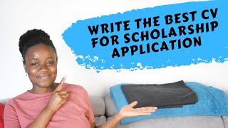 How to write the best CV for scholarship application | With CV example