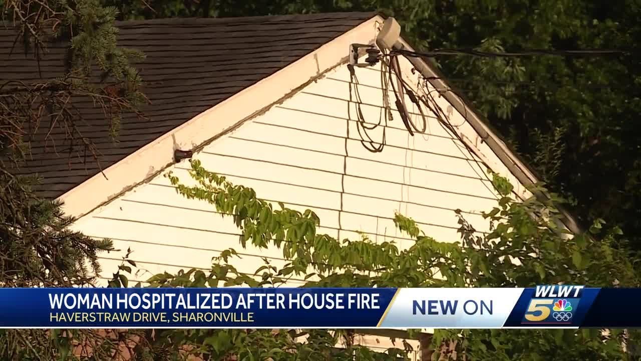 Woman hospitalized after house fire in Sharonville - YouTube