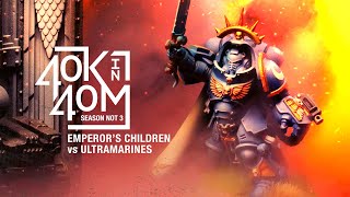 Emperor's Children vs Ultramarines. Warhammer 40k in 40 minutes battle