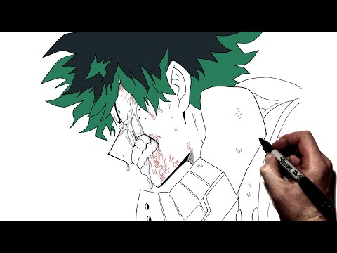 How To Draw Deku (Rage) | Step By Step | My Hero Academia