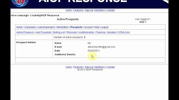 AIOP Response autoresponder - Managing your prospects list1.flv