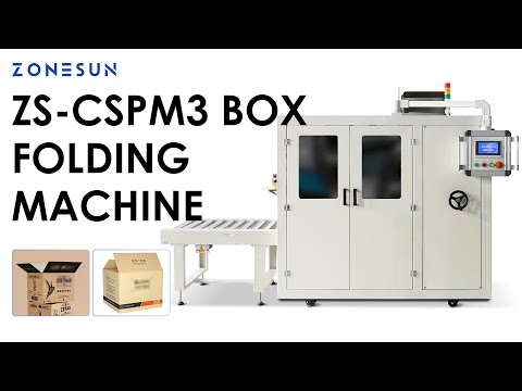 ZONESUN ZS-CSPM3 Высокоскоростная машина для сборки и запечатывания картонных коробок, видео 1