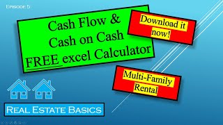 Cash Flow/Cash on Cash ROI Excel Calculator (Multi-Family) (rev 1.0)