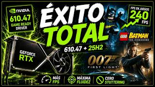🔥 ¡ÉXITO TOTAL! NVIDIA 610.47 + Ghost Spectre + NVIDIA App