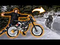 J'essaye la moto électrique dans la neige!