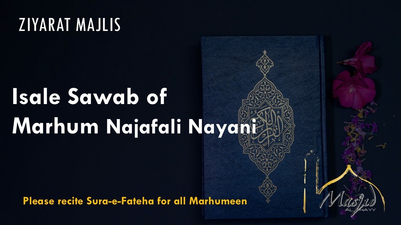 Marhum Najafali Nayani | Ziyarat Majlis | Dr. Sayed Shabbir Kirmani ...