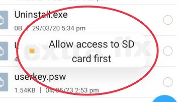 How To Fix Allow Access to SD Card first & USB Storage Problem Solve in Android