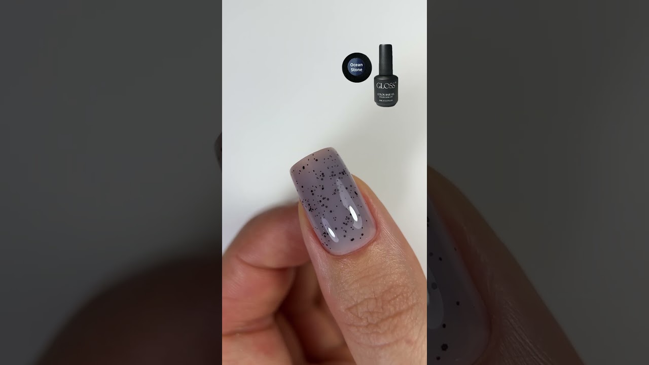 База для гель-лаку GLOSS Yogurt Base Ocean Stone, 15 мл (приглушений синій) 
