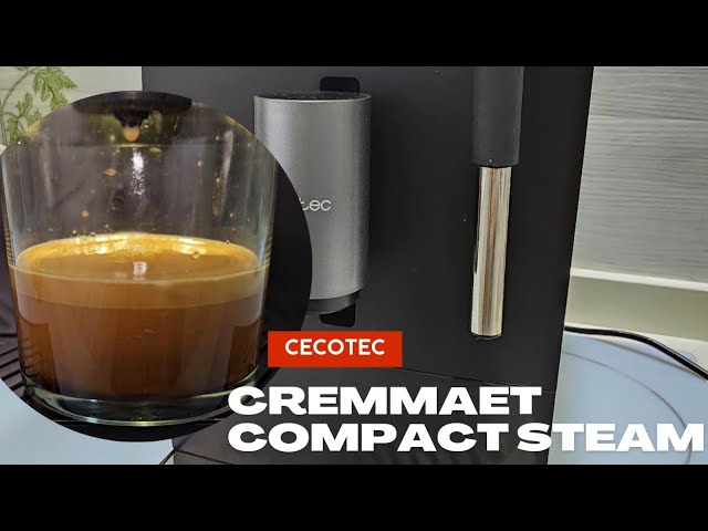 Cecotec Cafetera súper automática Cumbia Cremmaet Compact Steam. 1350W, 19  bares, Thermoblock, Plug&Play, Café personalizado, 5 niveles molienda, Auto