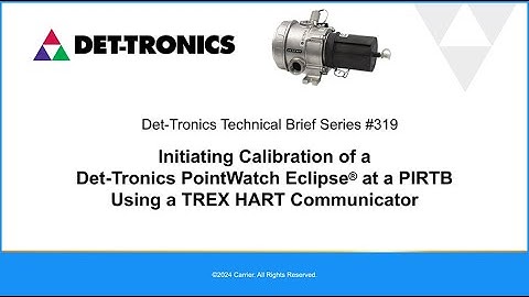 Initiating a calibration of an Eclipse connected to PIRTB using a TREX : Technical Brief #319