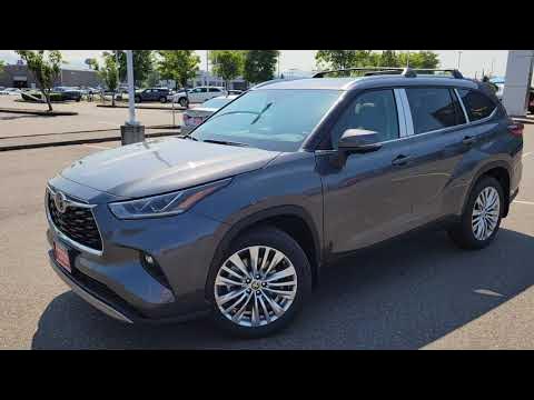 2023 Toyota Highlander Platinum AWD in Magnetic Grey Metallic - YouTube