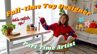 balancing a full time job as an artist ✸ cozy catch up vlog