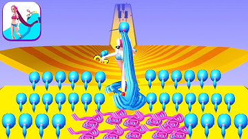 HAIR RUSH game BEST HAIR APP 🌈👸💕 Gameplay All Levels Walkthrough iOS, Android New Game 3D Mobile