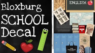 School decal codes | Bloxburg |