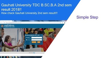 How to check Gauhati University TDC B SC B A 2nd sem result 2018 !