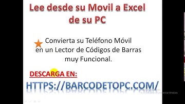 Convierte tu móvil en un lector de código de barras para Excel