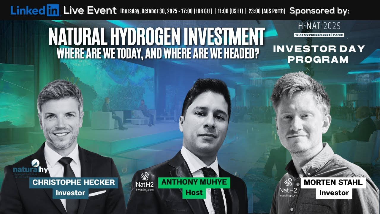 Инвестиции в природный водород | Спонсор: HNAT | Запись мероприятия в Zoom
