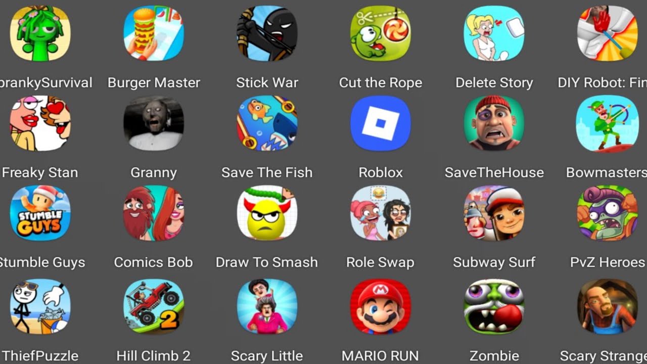 Minecraft,Bowmasters,Zombies Tsunami,Granny,Stick War Legacy,Scary Teacher 3D,Roblox || GAMEPLAY