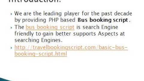 Bus booking script, PHP bus booking script