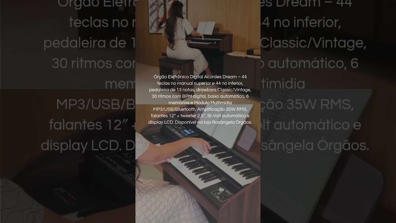 Órgão Eletrônico Digital Acordes Dream - Loja Rosângela Órgãos CCB