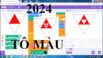 💓💓 Lập Trình Scratch TÔ MÀU TAM GIÁC LÒNG NHAU | VDD SHOA