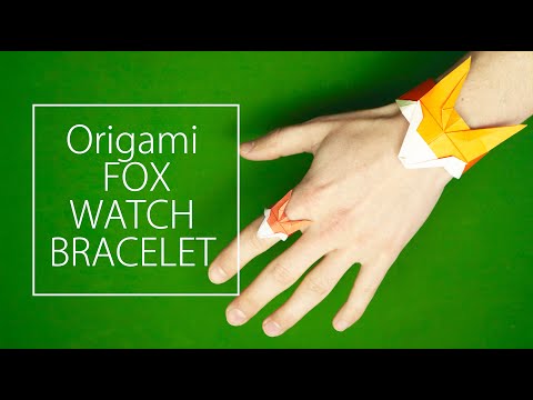 Easy origami bracelet fox | Paper bracelet DIY