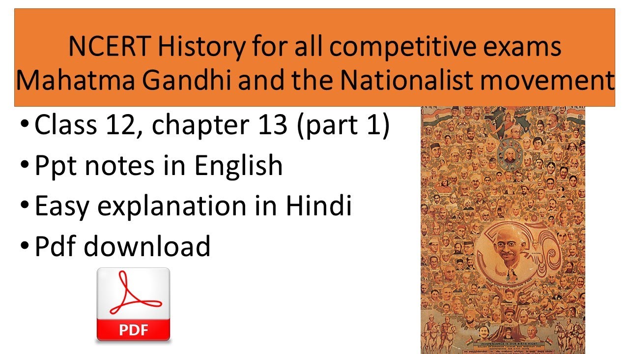 class 12 history chapter 13 | mahatma gandhi and the nationalist ...