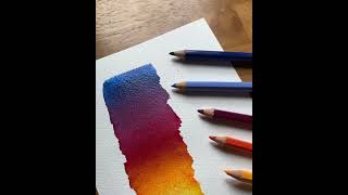 طريقة دمج الالوان الخشبية المائية how to blend watercolor pencils