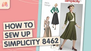 How to make Simplicity 8462 | FREE 1940's Vintage Outfit Sewalong