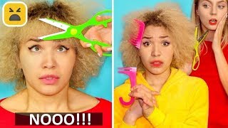 PROBLEM GIRLS WITH CURLY HAIR | Funny Facts! Girl DIY Hacks