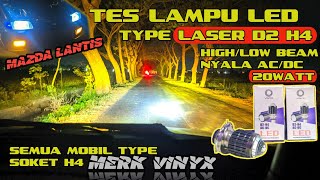 Review Lampu Mobil LED Laser D2 H4 Merk VINYX Murah