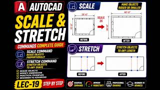 🔥How to Use Scale and Stretch Command in AutoCAD | Step by Step Tutorial