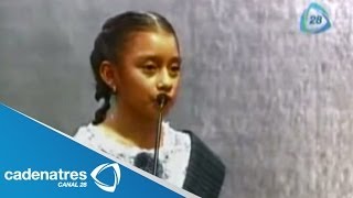 Niña indígena conmociona por su discurso en certamen de fotografía