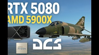 “RTX 5080 + AMD 5900X DCS World Benchmark | Max Graphics, DLSS, 5120x1440 Raw Gameplay”