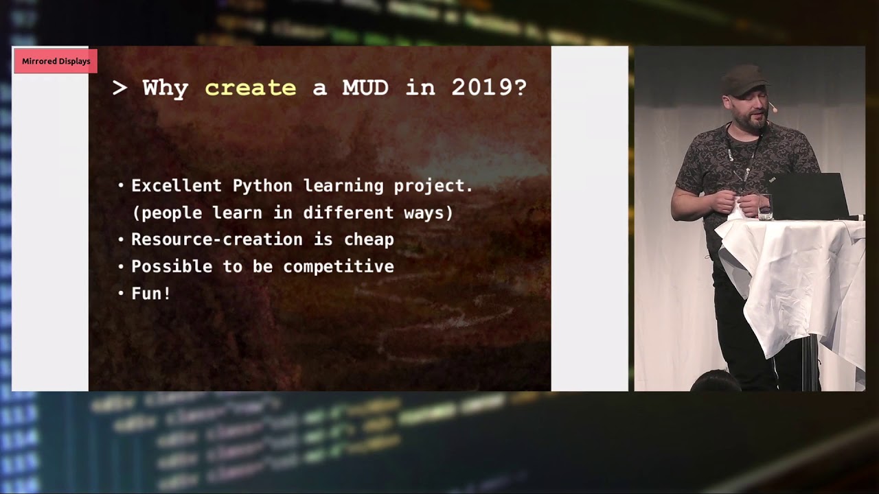 Image from Lightning talk 06 - Learning Python through MUDs and Evennia
