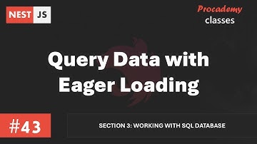 #43 Querygegevens met Eager Loading | Werken met SQL Database | Een complete Nest JS-cursus