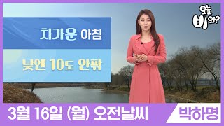 [오늘날씨] 박하명 : 930 뉴스 기상예보 20200316